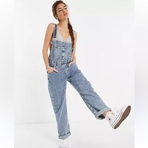 We The Free by Free People Ziggy Denim Overalls in Light Wash Denim, XL